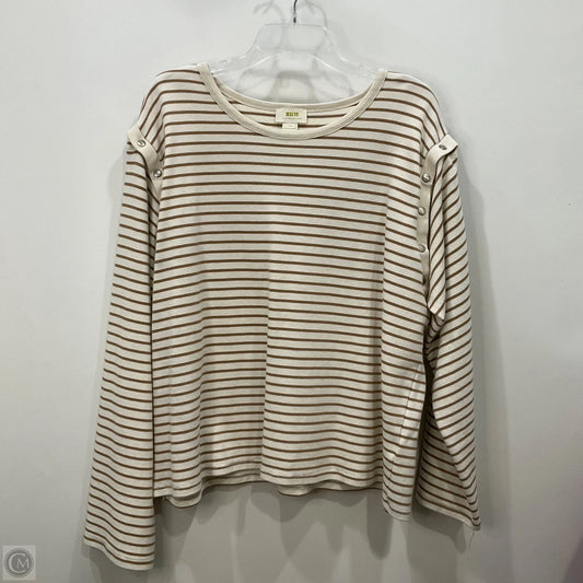 Sweatshirt Collar By Maeve In Striped Pattern, Size: Xl