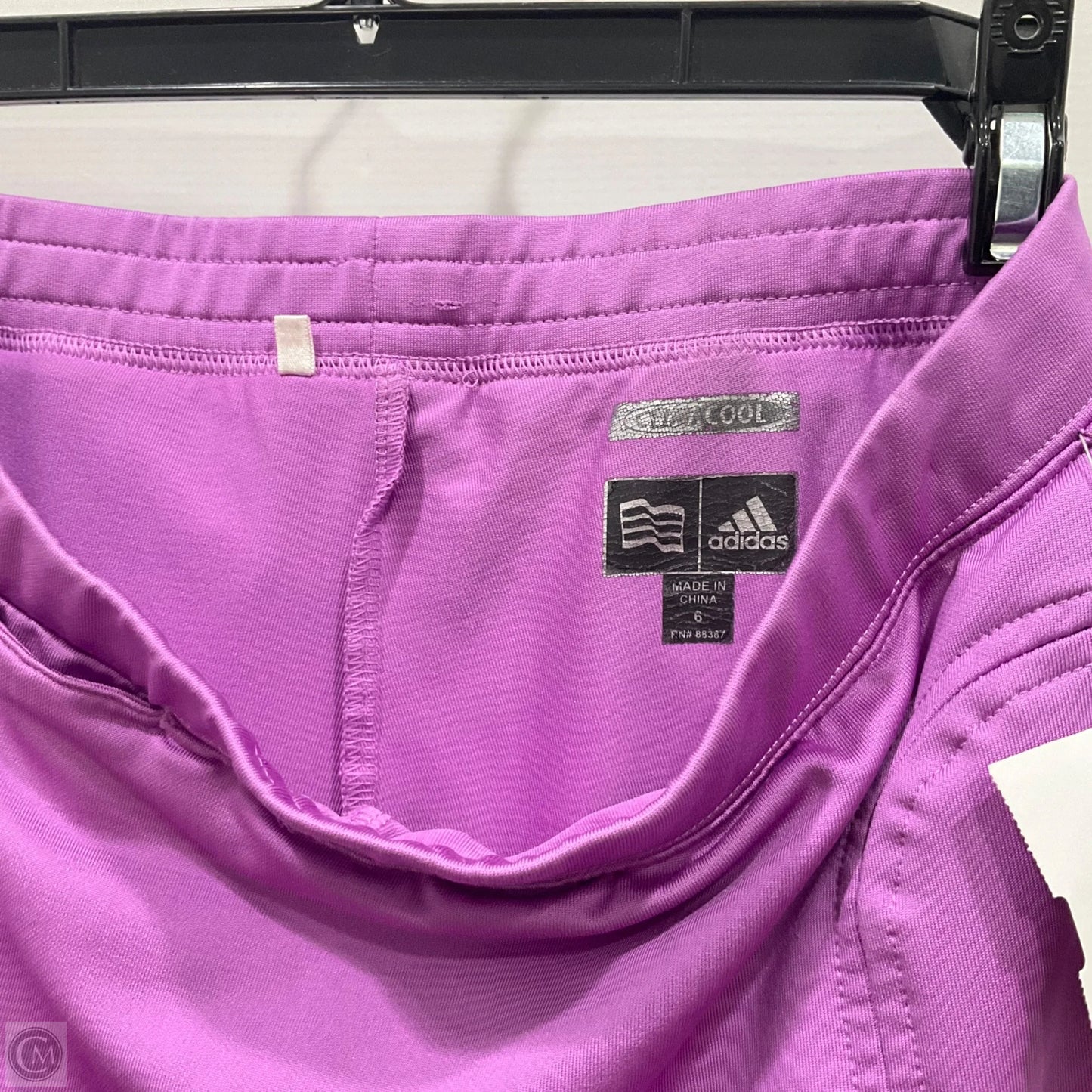 Athletic Skort By Adidas In Purple, Size: L
