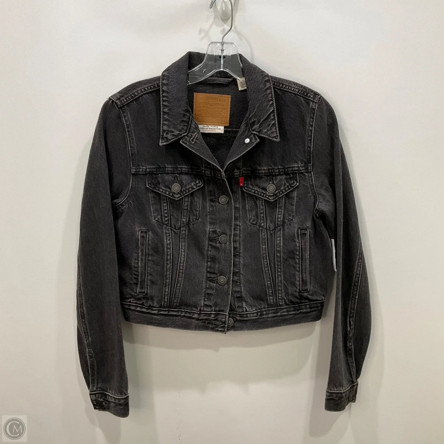 Jacket Denim By Levis In Black, Size: M