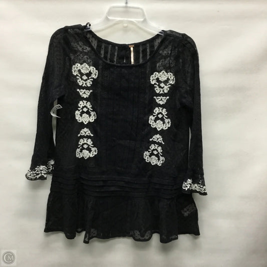 Top Long Sleeve By Free People In Black, Size: Xs