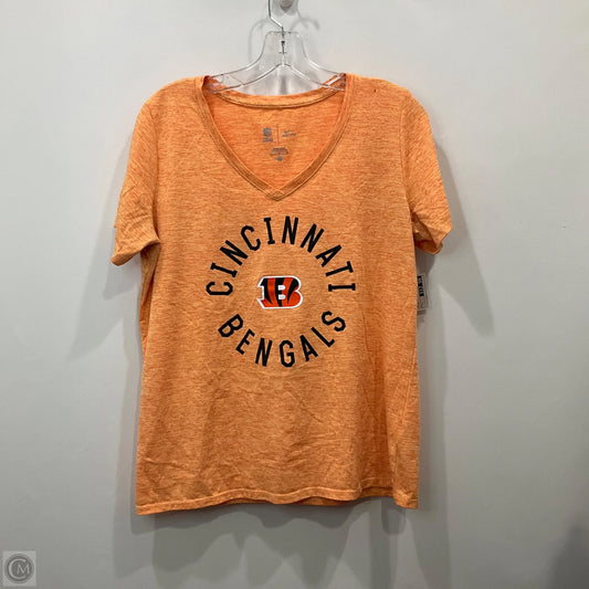 Top Short Sleeve By Nfl In Orange, Size: L
