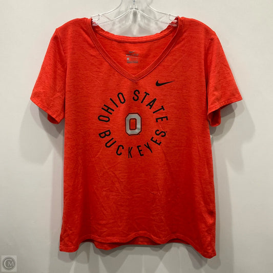 Top Short Sleeve By Nike In Red, Size: L