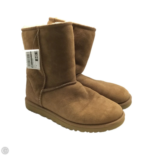 Boots Designer By Ugg In Brown, Size: 9