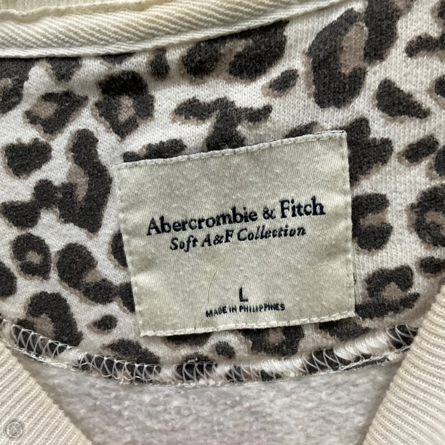 Sweatshirt Crewneck By Abercrombie And Fitch In Animal Print, Size: L