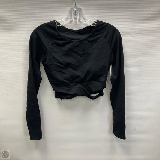 Athletic Top Long Sleeve Crewneck By Alo In Black, Size: L