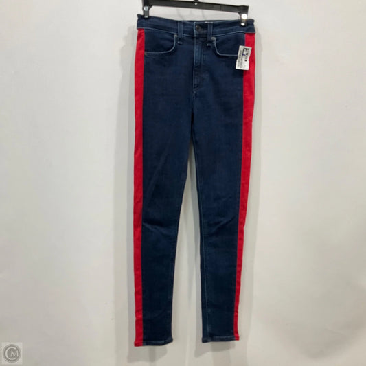 Jeans Straight By Rag & Bones Jeans In Blue & Red, Size: 2