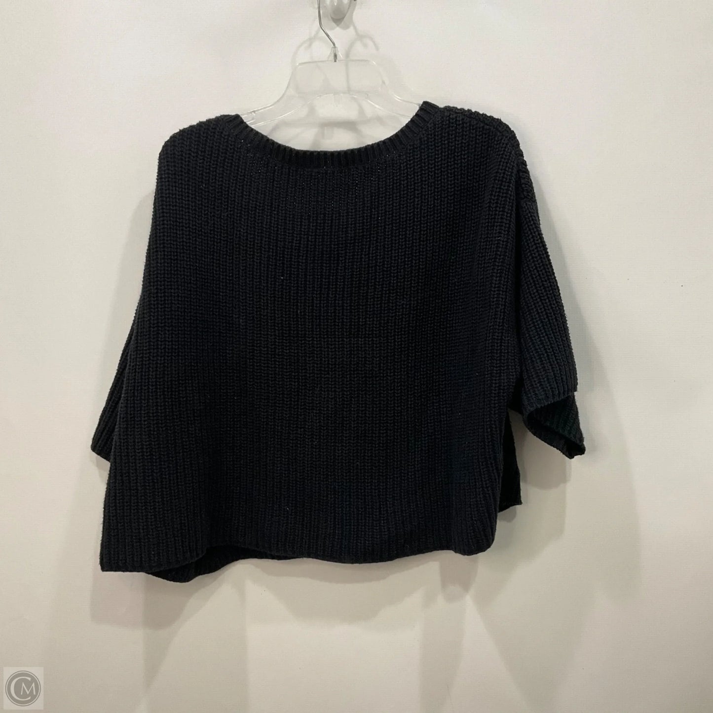 Sweater Short Sleeve By Free People In Black, Size: M