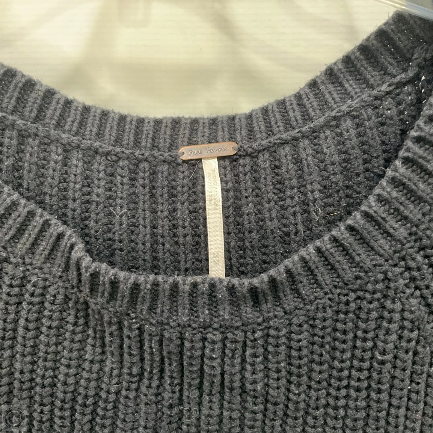 Sweater Short Sleeve By Free People In Black, Size: M
