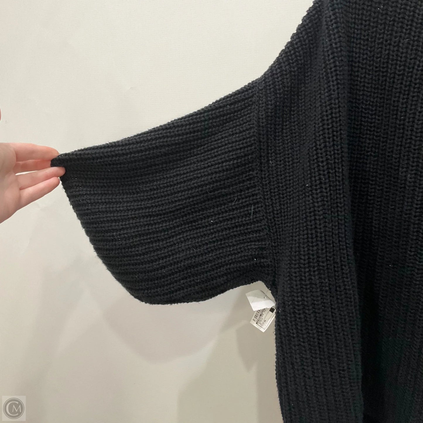 Sweater Short Sleeve By Free People In Black, Size: M