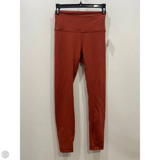 Athletic Leggings By Lululemon In Orange, Size: 4
