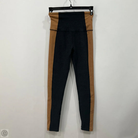 Athletic Leggings By Beyond Yoga In Black & Tan, Size: Xs
