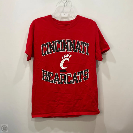 Top Short Sleeve By Champion In Red, Size: M