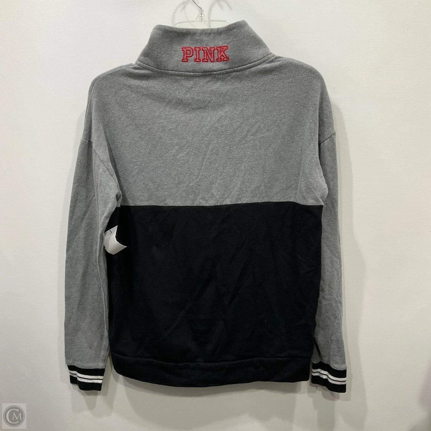 Sweatshirt Collar By Pink In Grey, Size: Xs