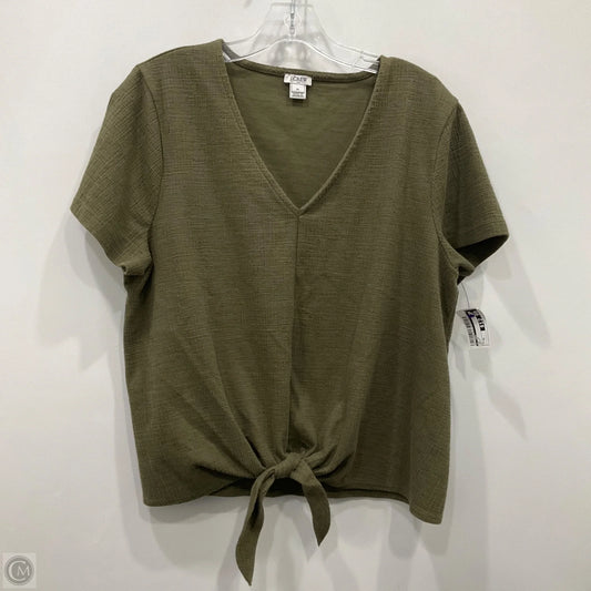 Top Short Sleeve By J. Crew In Green, Size: Xl