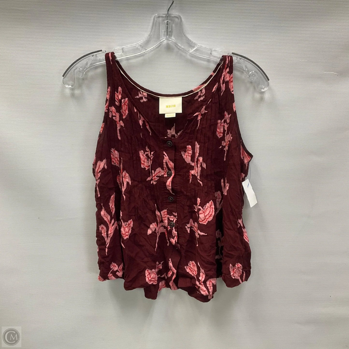 Top Sleeveless By Maeve In Maroon, Size: 0
