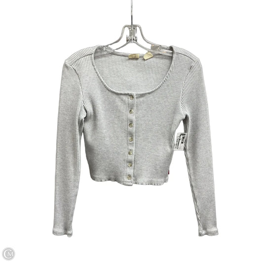 Top Long Sleeve By Levis In Grey, Size: S