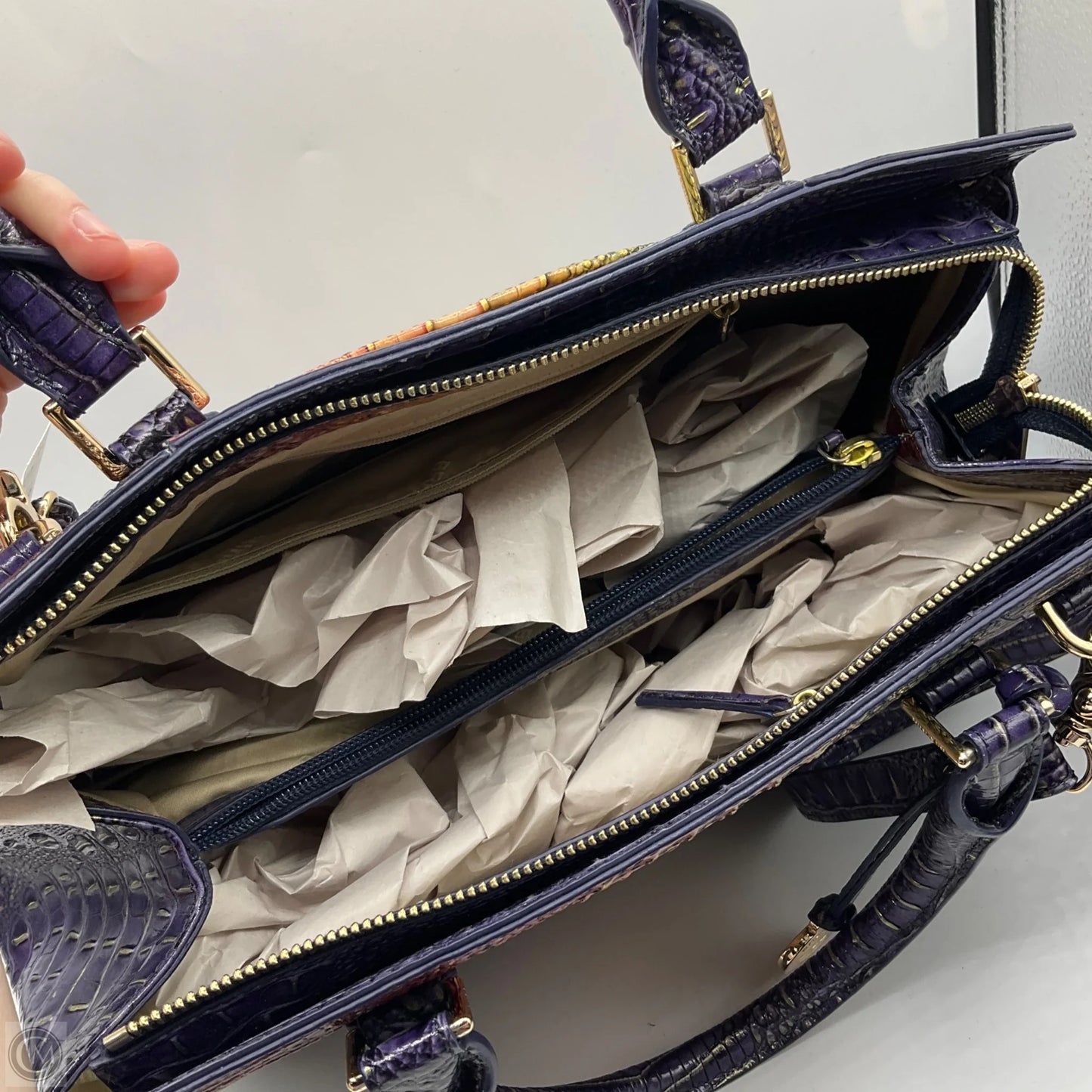 Handbag Designer By Brahmin, Size: Medium