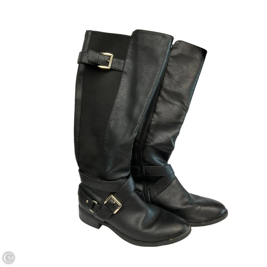 Boots Knee Flats By Clothes Mentor In Black, Size: 9