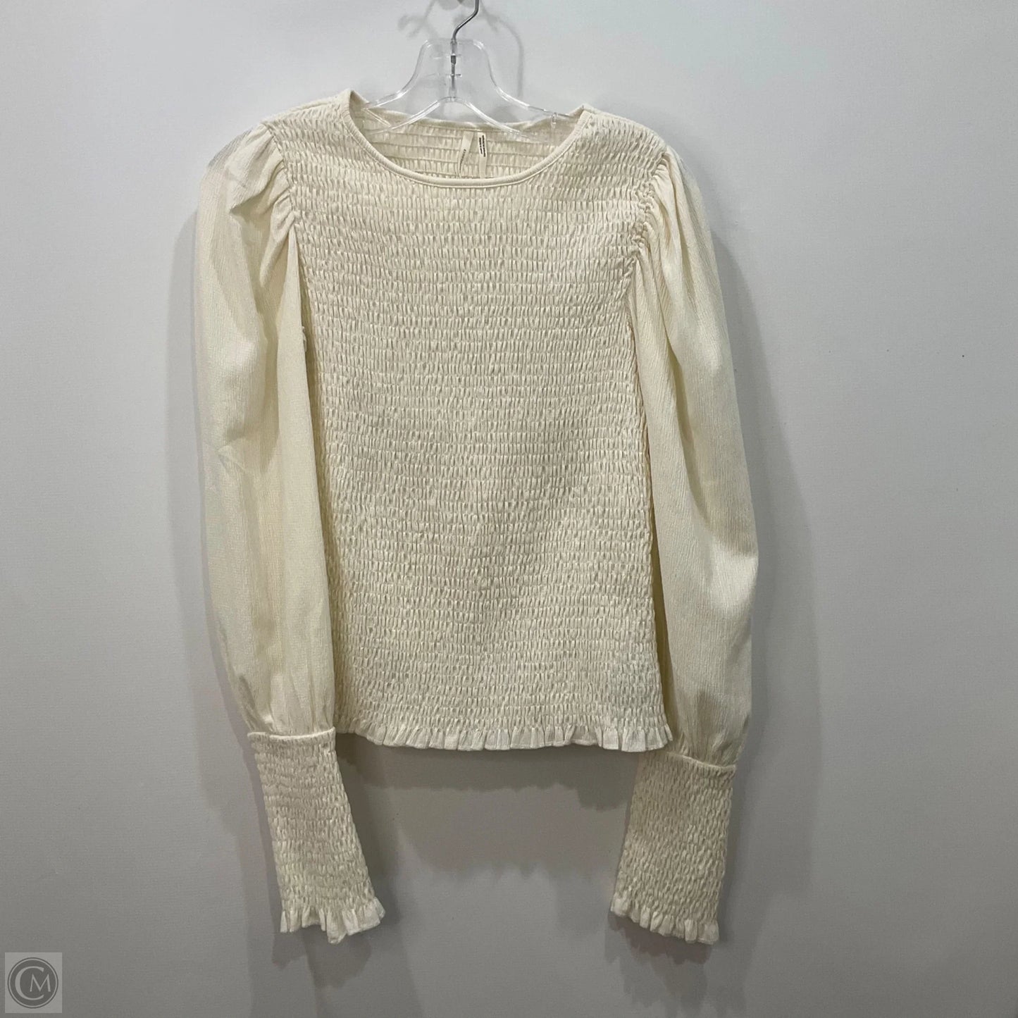 Top Long Sleeve By Anthropologie In White, Size: S