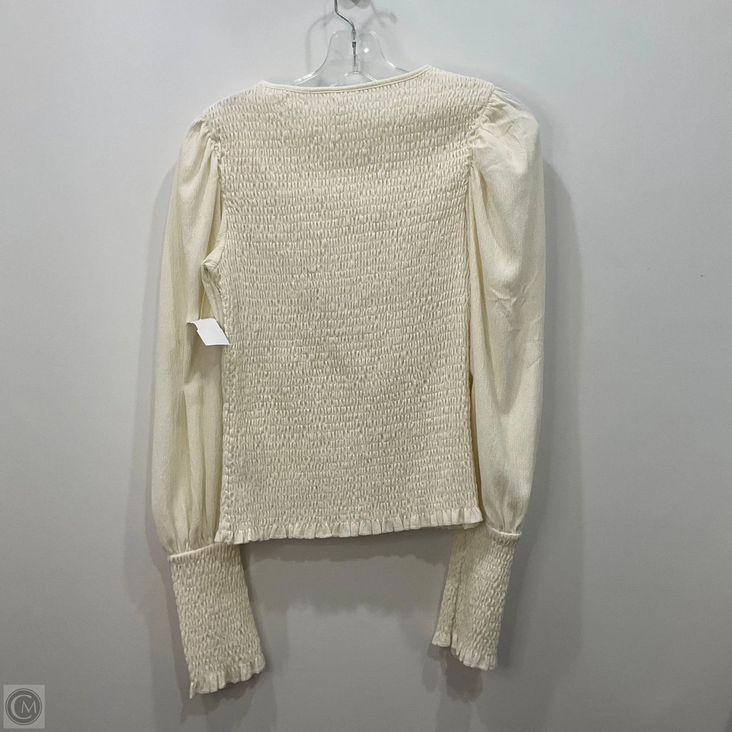 Top Long Sleeve By Anthropologie In White, Size: S