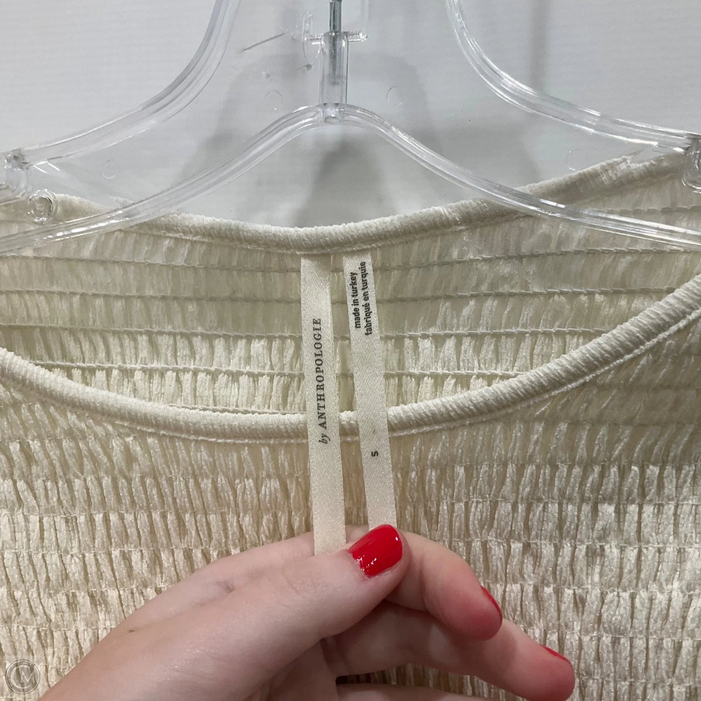 Top Long Sleeve By Anthropologie In White, Size: S
