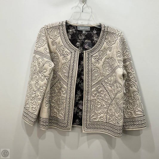 Cardigan By Daniel Rainn In Black & Cream, Size: M