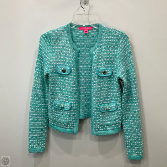 Cardigan Designer By Lilly Pulitzer In Aqua, Size: Xs