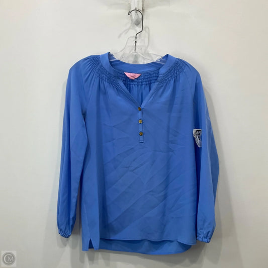 Top Long Sleeve Designer By Lilly Pulitzer In Blue, Size: Xxs