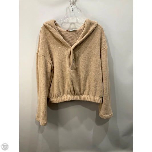 Sweatshirt Hoodie By Free People In Tan, Size: M