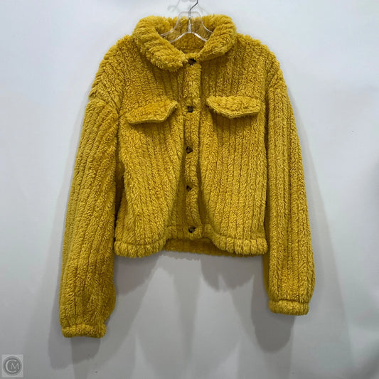 Sweater Cardigan By Shein In Yellow, Size: L