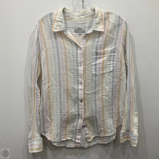 Top Long Sleeve By Rails In Striped Pattern, Size: L