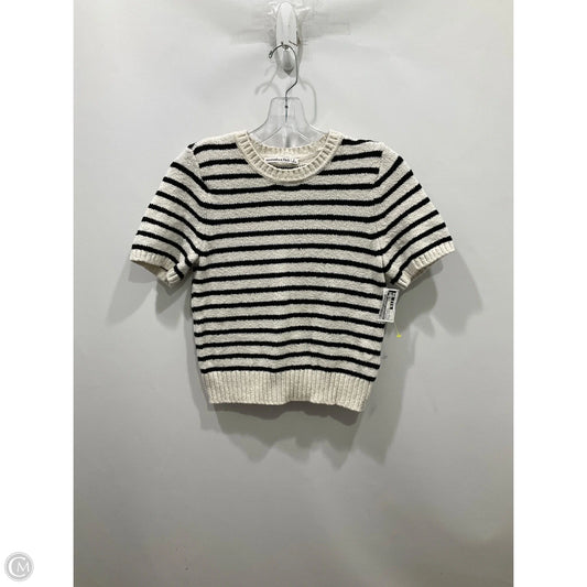 Top Short Sleeve By Abercrombie And Fitch In Black & White, Size: S