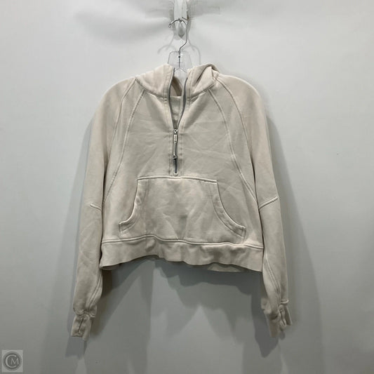 Sweatshirt Hoodie By Lululemon In Cream, Size: M