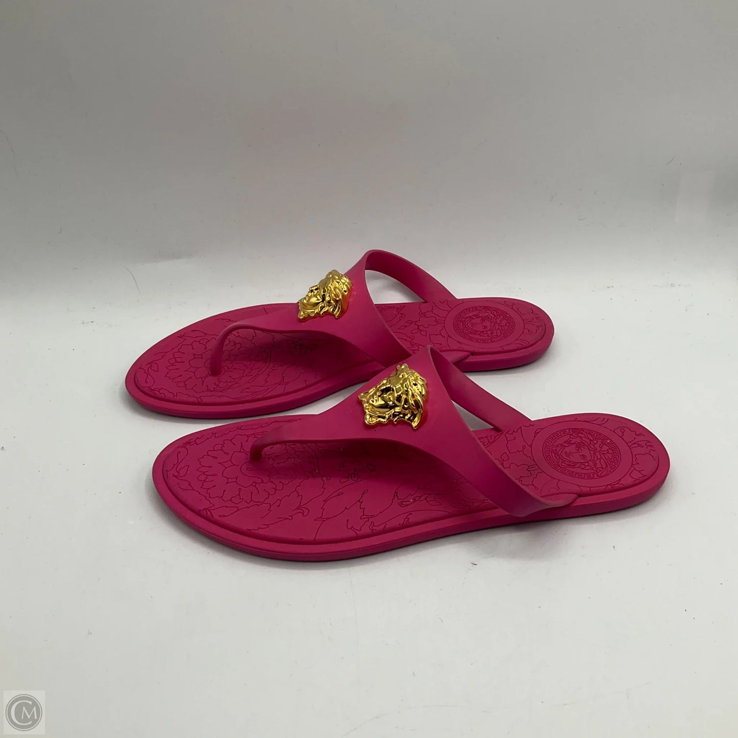 Sandals Luxury Designer By Versace In Pink, Size: 5.5