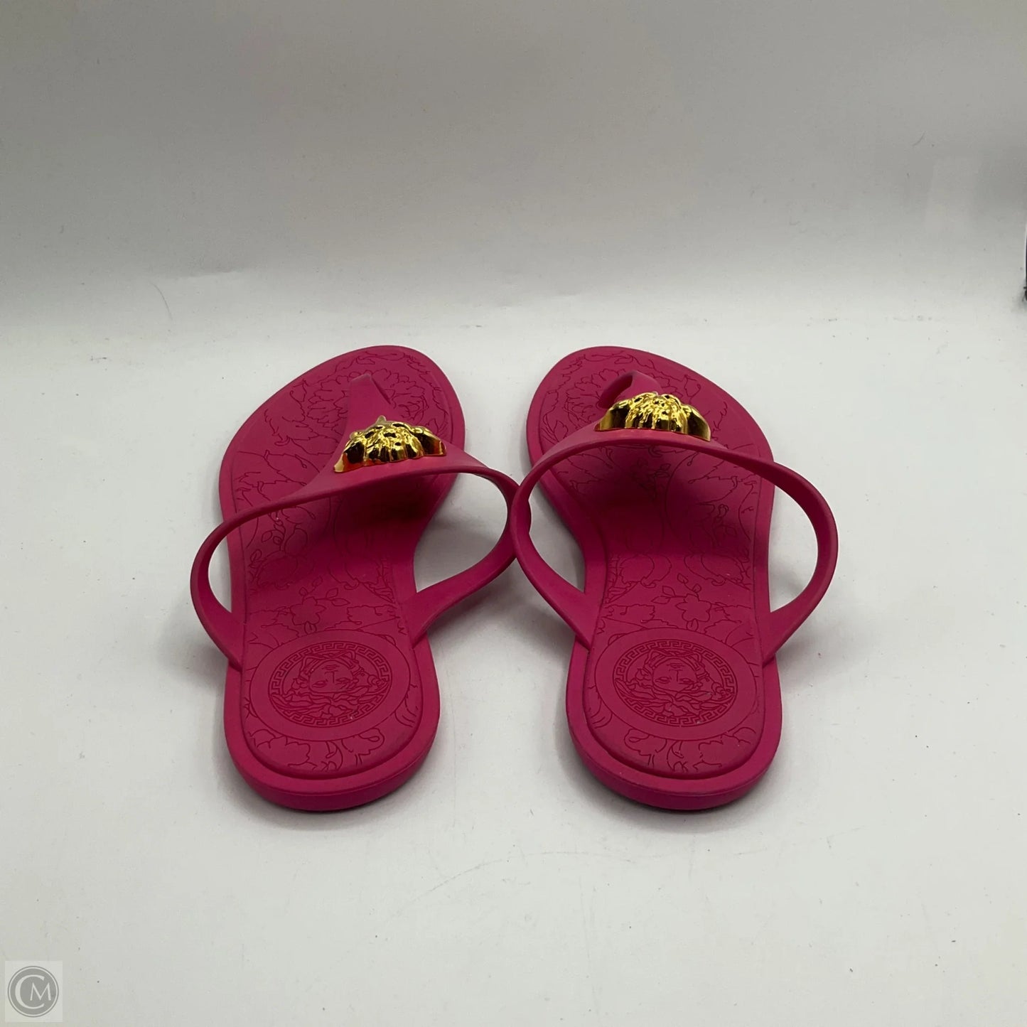 Sandals Luxury Designer By Versace In Pink, Size: 5.5