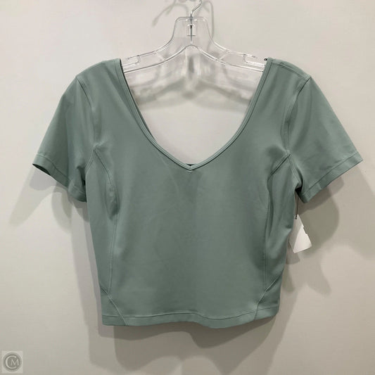 Athletic Top Short Sleeve By Lululemon In Blue, Size: 6