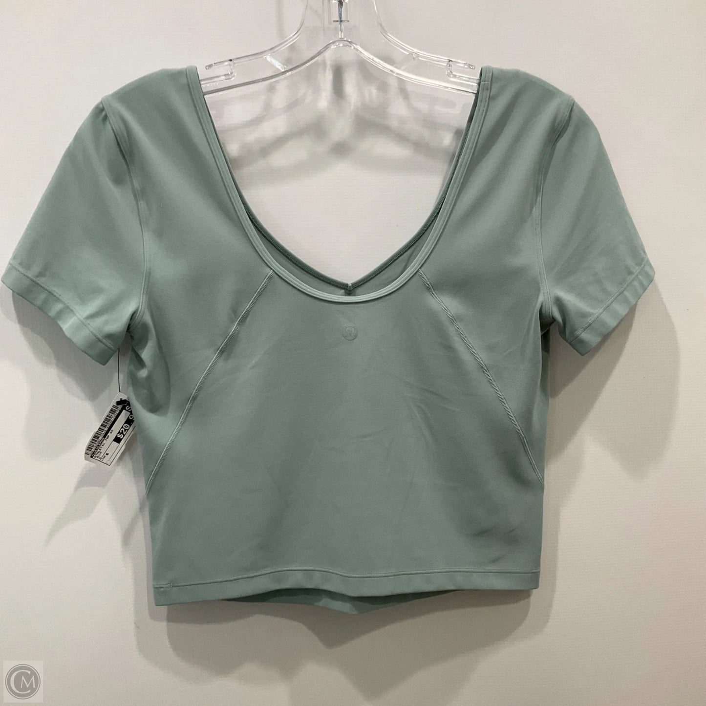 Athletic Top Short Sleeve By Lululemon In Blue, Size: 6