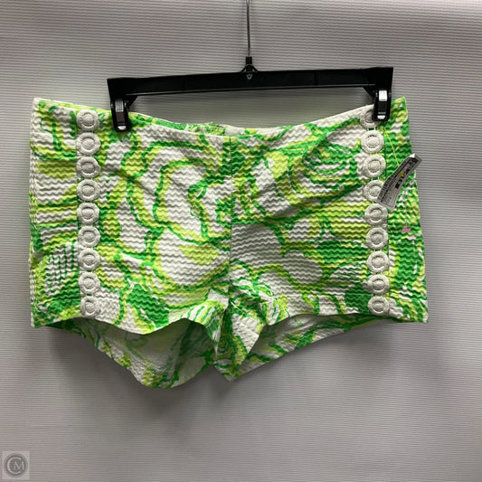 Shorts Designer By Lilly Pulitzer In Green & White, Size: 2