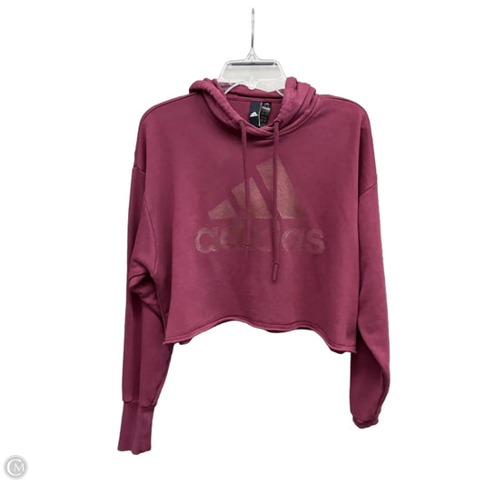 Sweatshirt Crewneck By Adidas In Maroon, Size: Xs