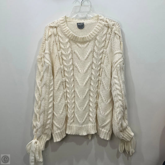 Sweater By Arula In Cream, Size: 2x