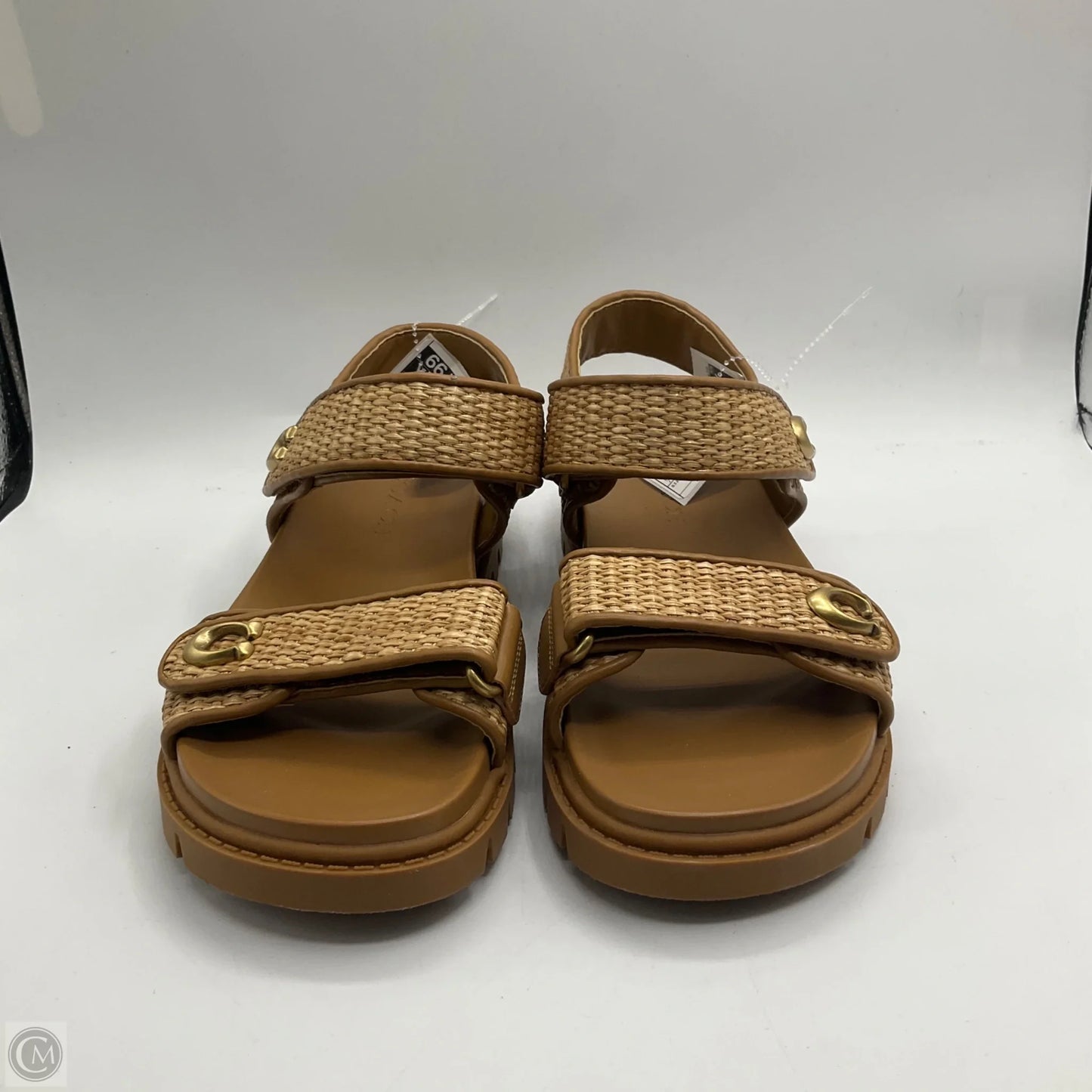 Sandals Designer By Coach In Beige, Size: 7.5