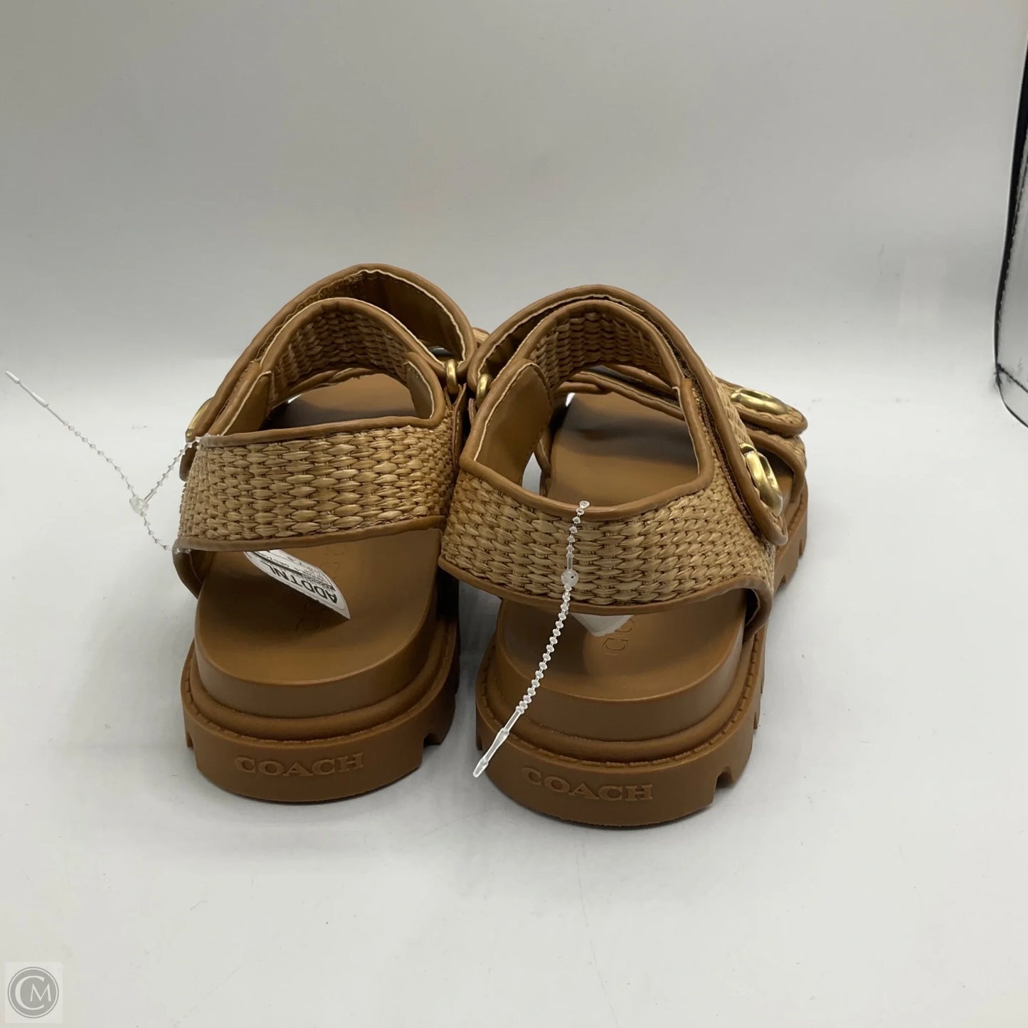 Sandals Designer By Coach In Beige, Size: 7.5