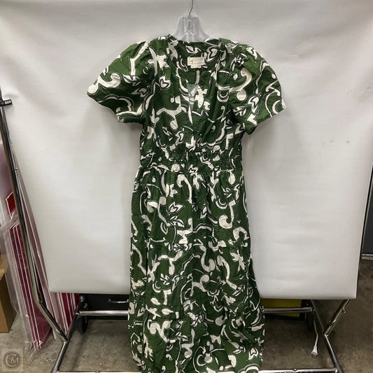 Dress Casual Maxi By Anthropologie In Green & White, Size: S