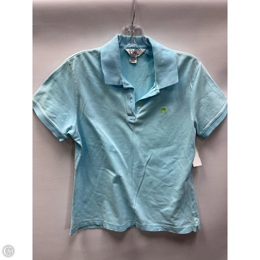 Top Short Sleeve Designer By Lilly Pulitzer In Aqua, Size: L