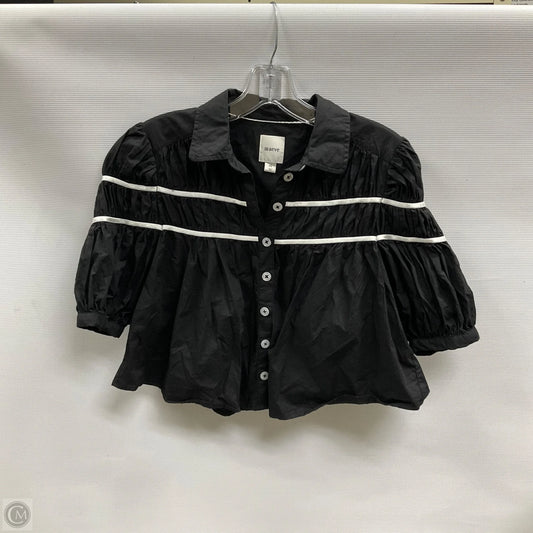 Top Long Sleeve By Maeve In Black & Cream, Size: Xs