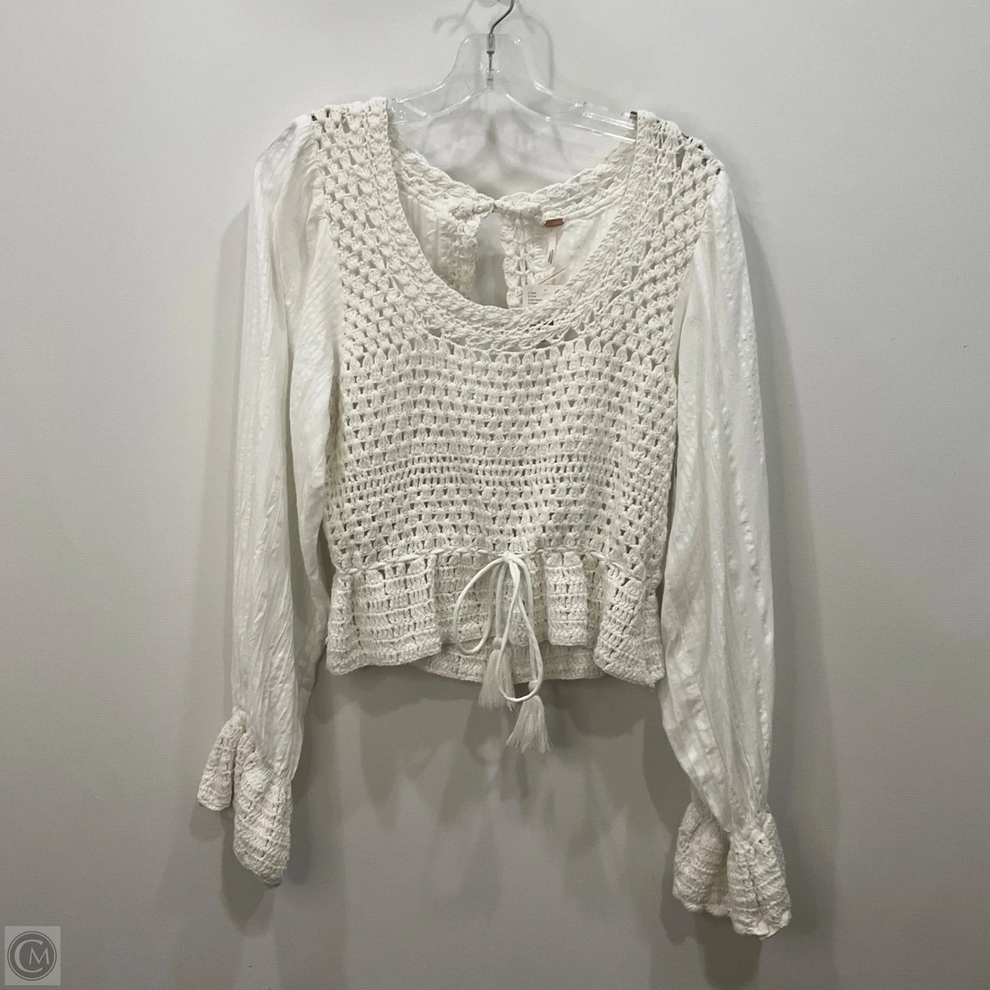 Top Long Sleeve By Free People In White, Size: M