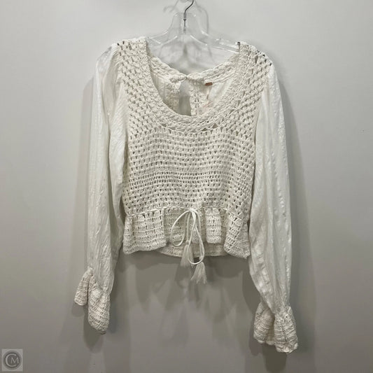 Top Long Sleeve By Free People In White, Size: M
