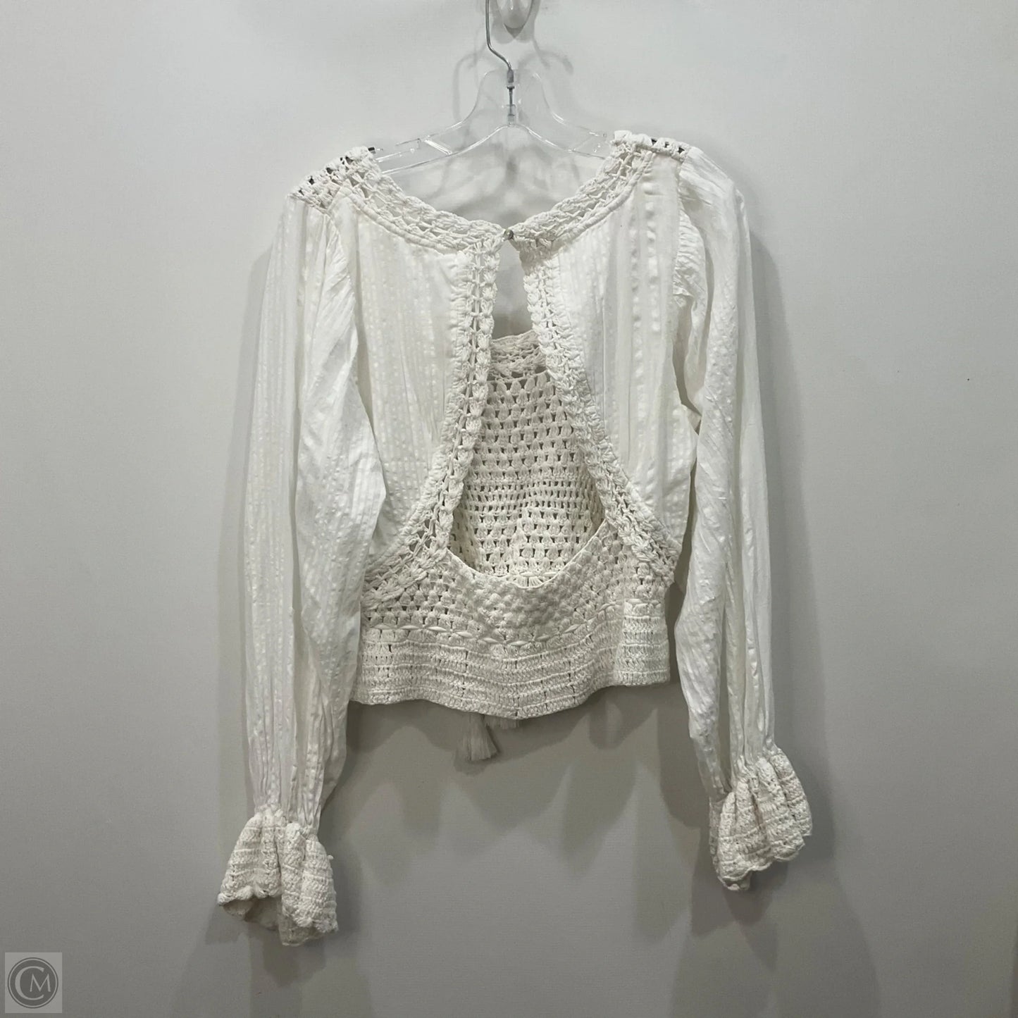 Top Long Sleeve By Free People In White, Size: M
