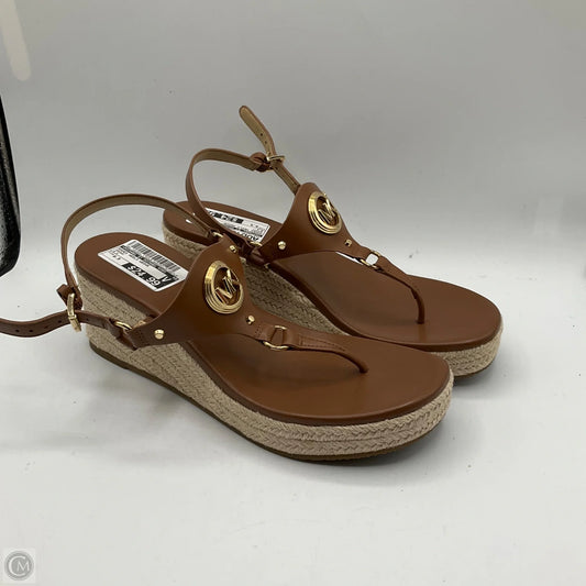 Shoes Heels Wedge By Michael By Michael Kors In Brown, Size: 8.5