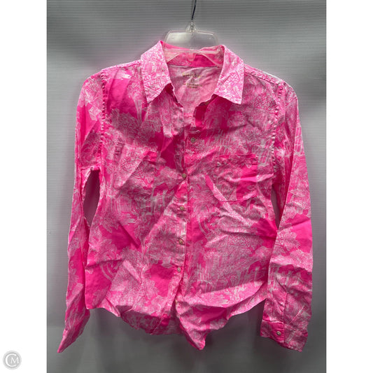 Top Long Sleeve Designer By Lilly Pulitzer In Pink, Size: Xs